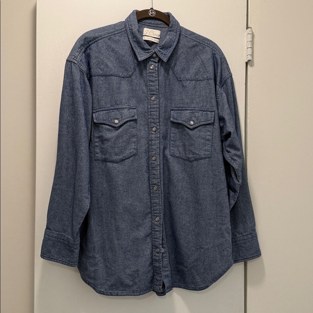 J.Crew Flannel Blue Button-down Shirt